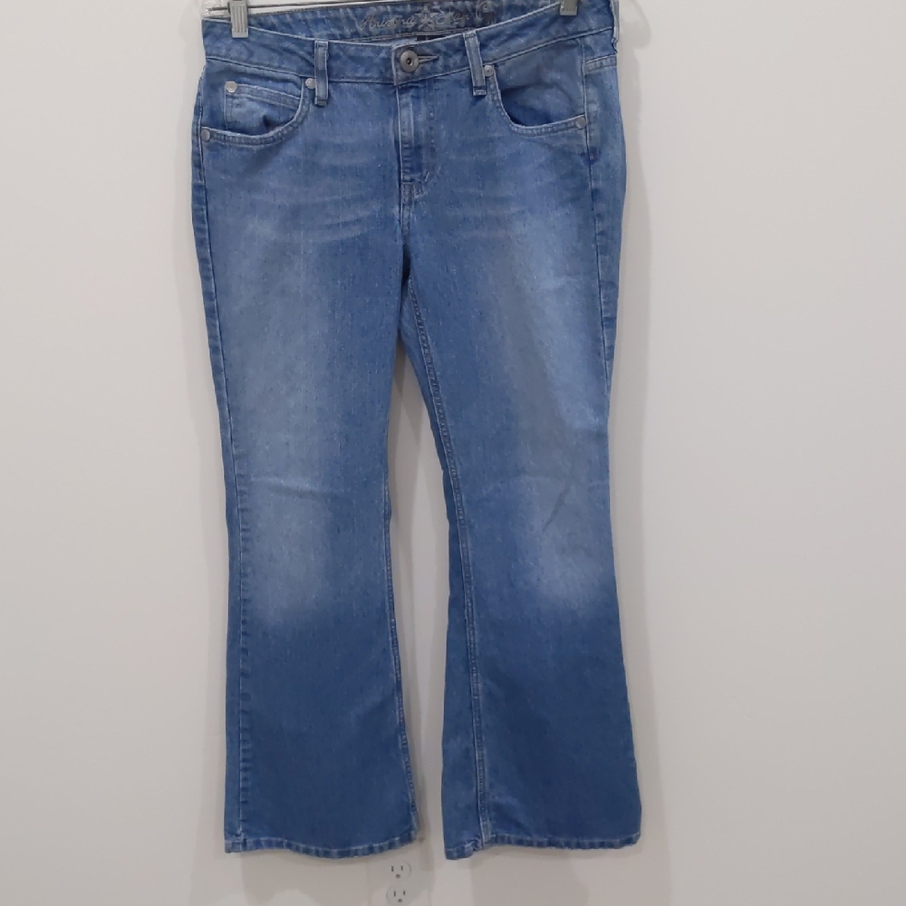 2 Pair Size 7 Short Arizona Jean Company Light Blue Flare Jeans